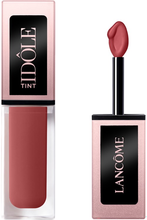 Ein Lippenstift und ein Lipgloss in Rosa, mit Marken.
