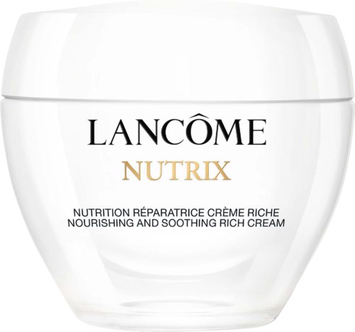 Een witte pot Lancôme Nutrix voedende en verzachtende rijke crème.
