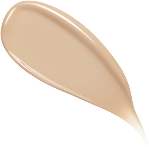 A beige, curved, spoon-shaped cosmetic product with a smooth surface.
