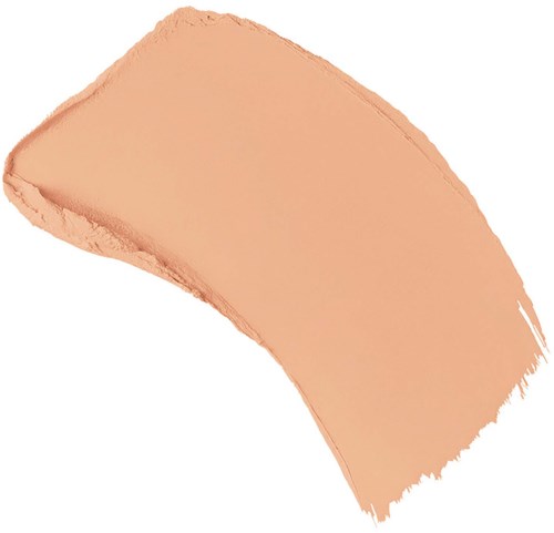 A beige or peach-colored makeup product swatch with a slightly uneven edge.