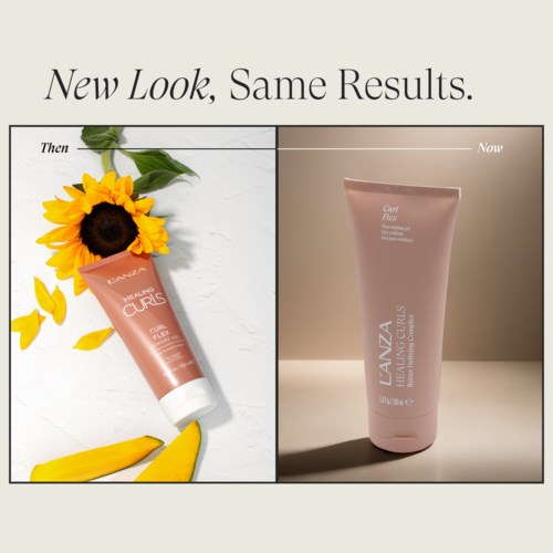 A skincare product changed from a tube to a bottle, showing the same results with a new look.
