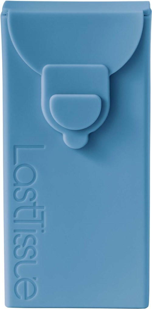 Ein blauer Flaschenöffner mit der Gravur "Lost Issue."