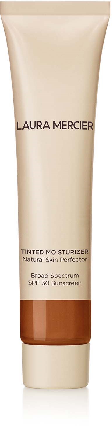 En beige tub med märket Laura Mercier, märkt som Tinted Moisturizer med SPF 30.