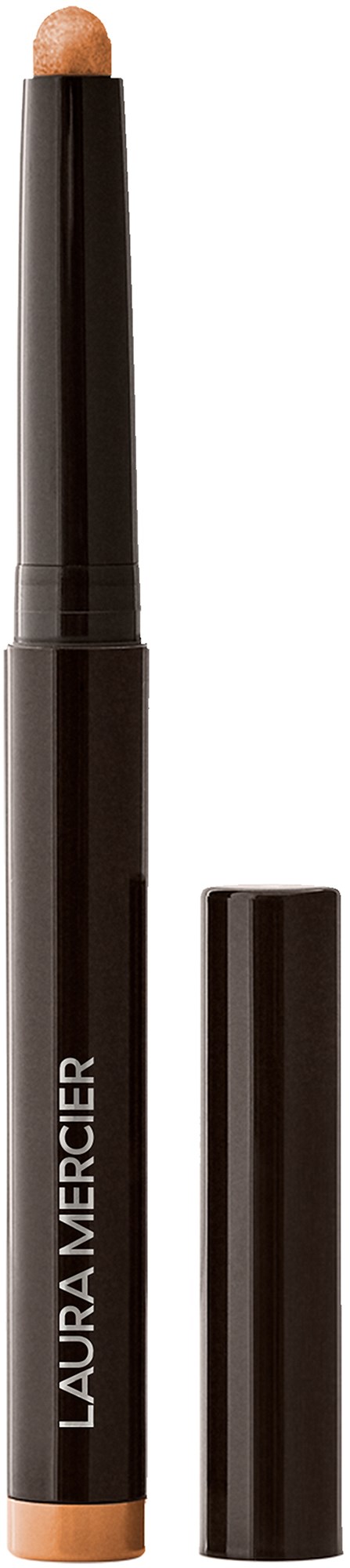 En beige stift i svart skal märkt Laura Mercier. Det verkar vara en makeupprodukt.