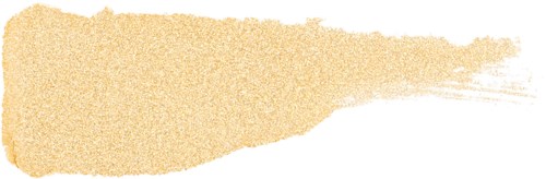 En beige färgspray på vitt bakgrund med svart överkant.