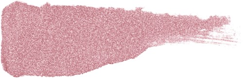 Ett stort, oregelbundet rött penseldrag på en vit bakgrund. Stråken är texturerad och suddas ut mot slutet.
