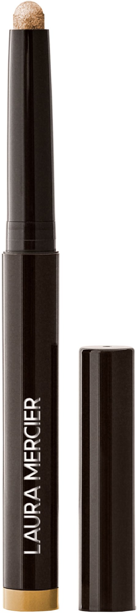 En svart penna med vit spets, märkt Laura Mercier, verkar vara en makeup- eller kosmetikprodukt.