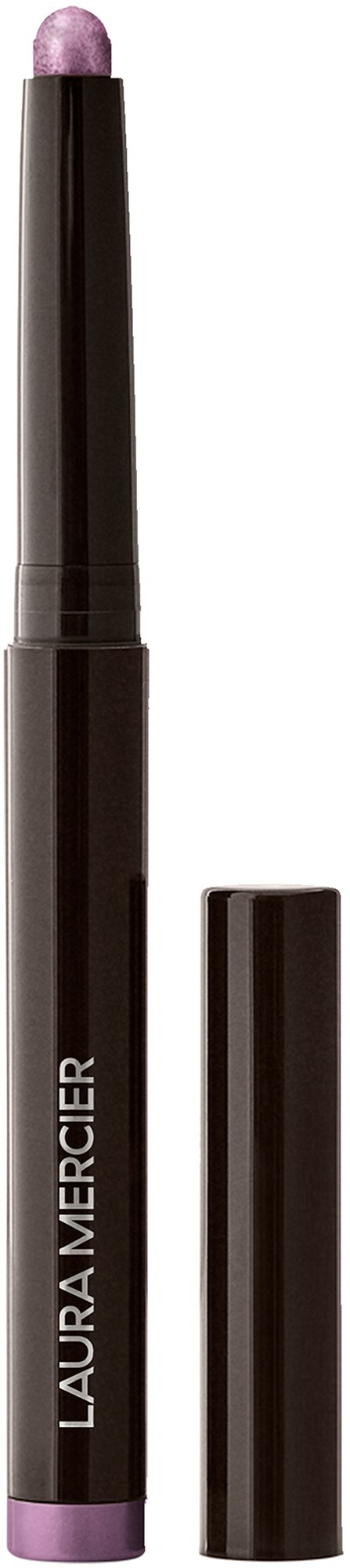 En svart läppennacola med lila spets och varumärket Laura Mercier.