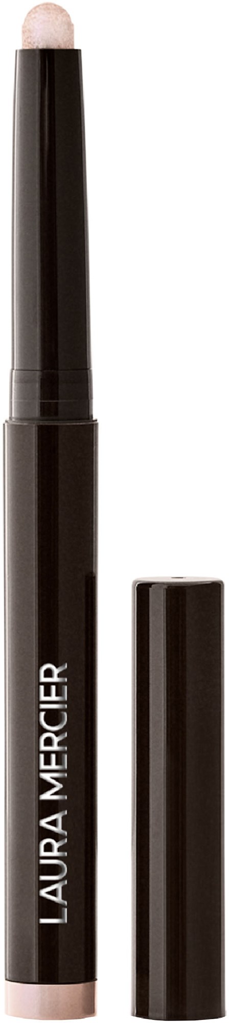 En svart Laura Mercier makeup-stift med beige spets och svart lock.