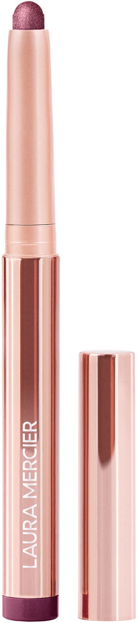 Ett rosa läppstift i penna med Laura Mercier-märket på sidan.