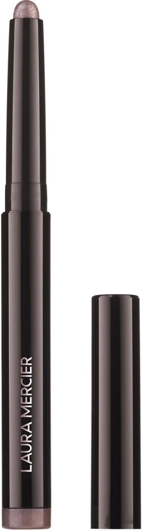 Laura Mercier silmäluomiväripuna, jossa kansi on pois ja paljastaa kiiltävän sävyn.