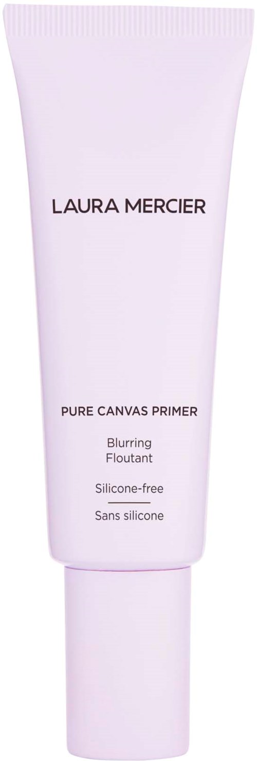 En vit tub märkta Laura Mercier, Pure Canvas Primer, suddbedrägning, silikonfri.