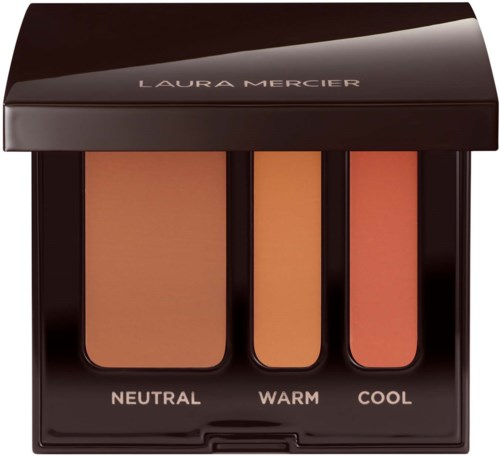 Laura Mercier -kontuuripaletti, jossa on neutraali, lämmin ja viileä sävy.