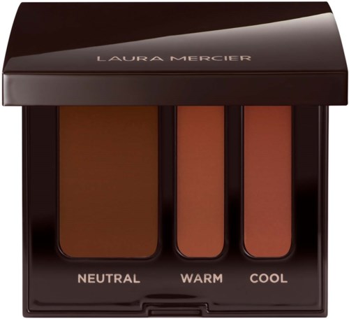Laura Mercier_meikkipaletti kolmisävyillä nimetty neutraali, lämmin ja viileä.