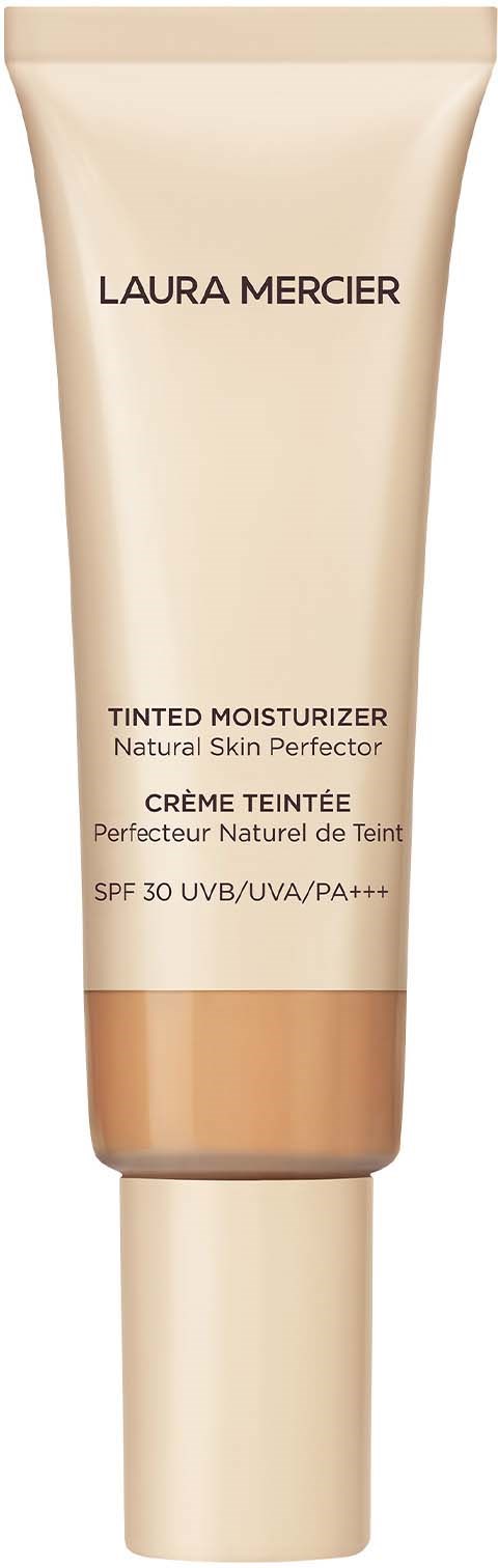 Laura Mercier färgad dagkräm med SPF 30 för naturlig hud. Den är i en beige tub.