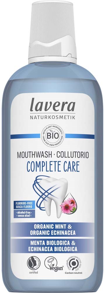 Lavera Mundwasser mit Bio-Minze und Echinacea für komplette Zahnpflege.