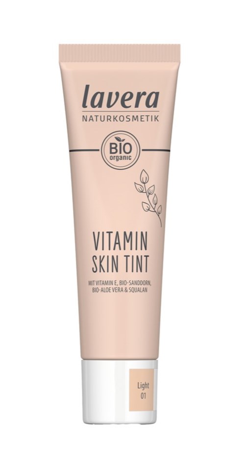 Lavera Vitamin Skin Balance lotion with organic ingredients and light SPF 10 for skin care.