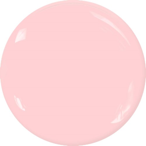 A large, shiny pink circle with light reflections on its surface.