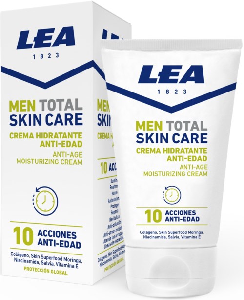 Das Produkt ist eine Männer-Anti-Age-Feuchtigkeitscreme mit 10 Wirkungen, enthält Kollagen und Vitamine, für die Hautpflege.