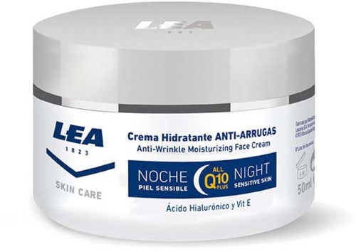 Anti-rynke fuktighetsgivende ansiktskrem for sensitiv hud, nattbruk, 50 ml.