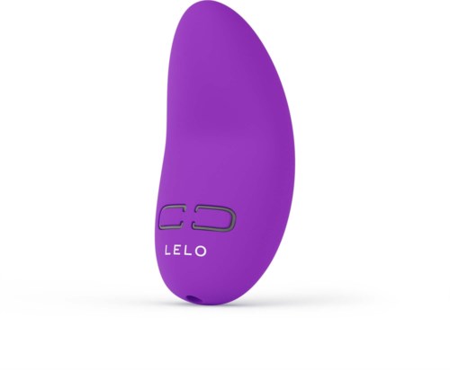 Ein lila, gebogener Gerät mit dem Logo 'LELO', sieht glatt und modern aus.