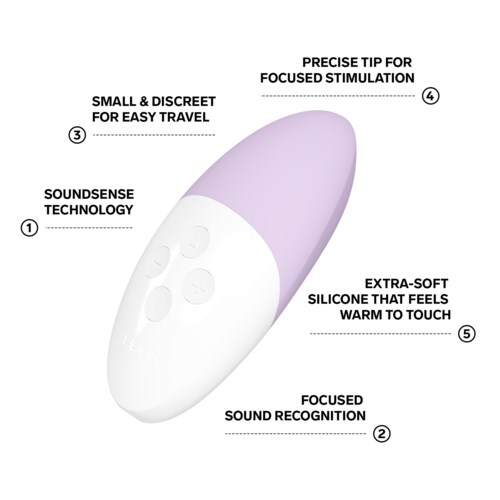 A small, soft device with buttons, designed for focus and discreet use, with sound technology and touch feedback.