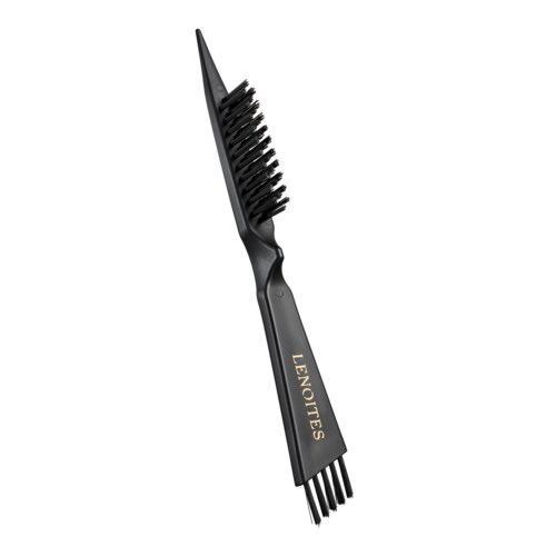 A black hairbrush with a pointed tip and the brand name 'LEMONTES' on the handle.