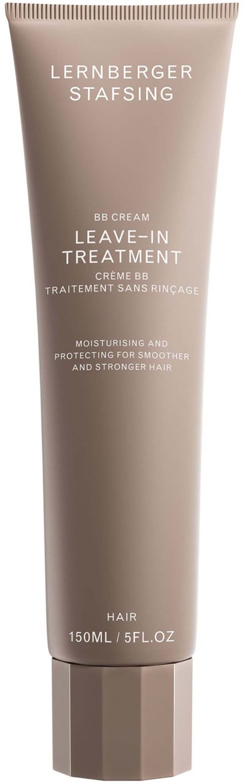 Beige Tube mit LERNBERGER STAFSING Leave-in-Behandlung für Haare, 150ml, mit einfachem Text.