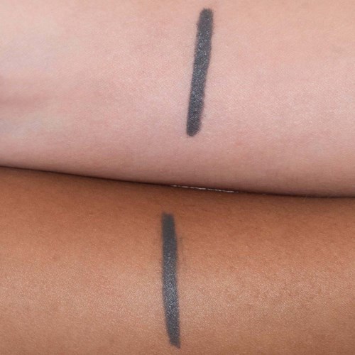 Two skin-toned arms with black lines drawn on them, one above the other.