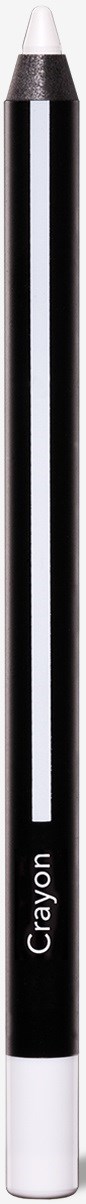 Ein schwarz-weißer Stift mit der Bezeichnung "Crayon" auf schwarzem Hintergrund.