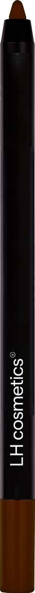 A black makeup pencil with a brown tip, labeled 'LH cosmetics'.