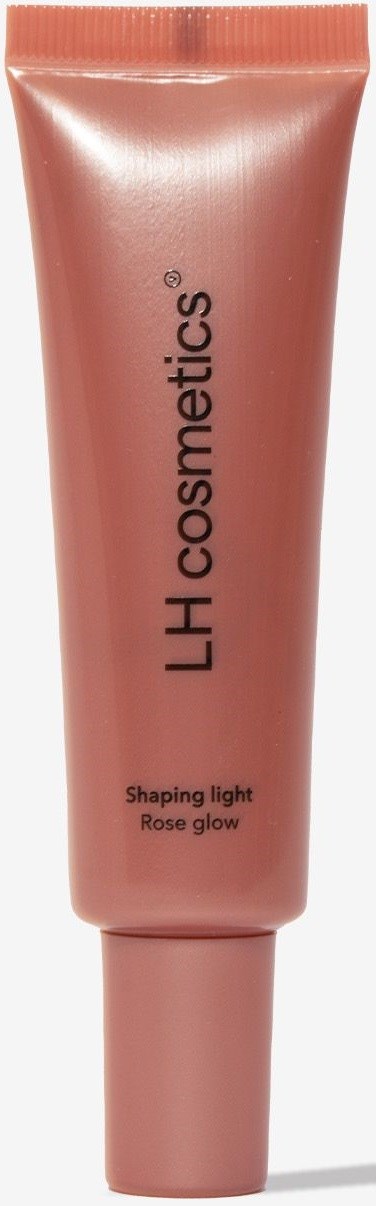 Ein pinker Tube mit der Aufschrift 'LH cosmetics' und den Worten 'Shaping light Rose glow'.
