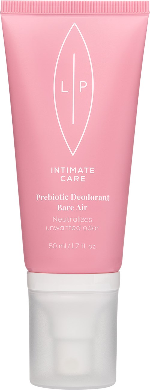 Pinkfarbige Tube für Intimhygiene mit weißem Deckel, neutralisiert unerwünschten Geruch, 50 ml.