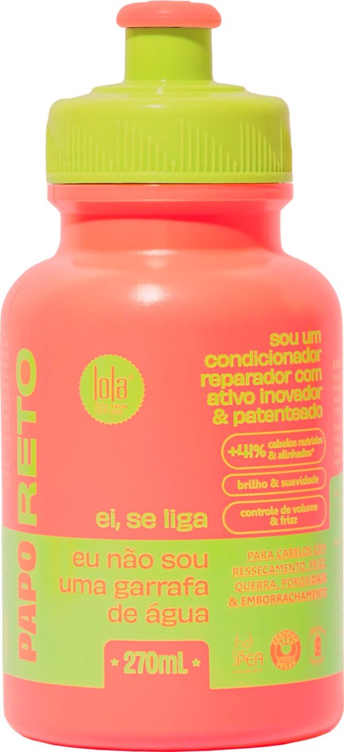 Colorful bottle with pink, green, and yellow, designed for hair care, containing 270ml of conditioner.
