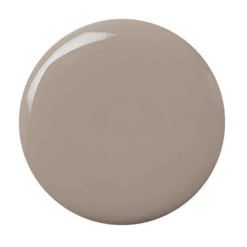 En glänsande, slät, rund beige boll med ljusreflex på ena sidan.