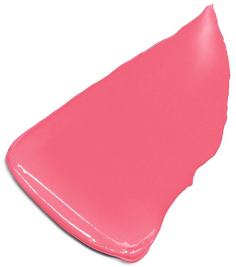 Ett stort, oregelbundet format, rosa keramik- eller plastföremål med en slät, glänsande yta.