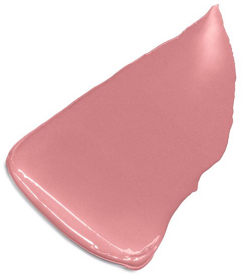 Ett rosa, glänsande, oregelbundet formad föremål med en slät yta, kanske en plast- eller kerambit.