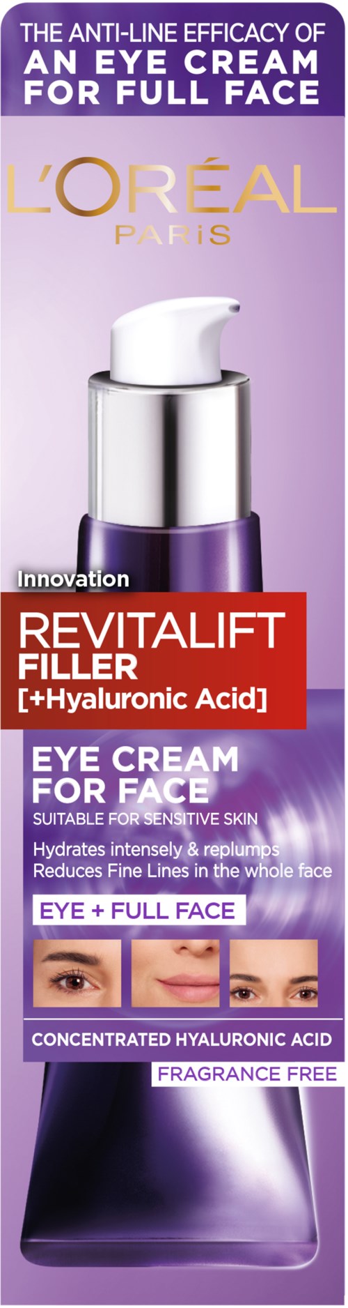 Loreal Paris Revitalift Filler [+HA] Eye Cream For face  30 ml