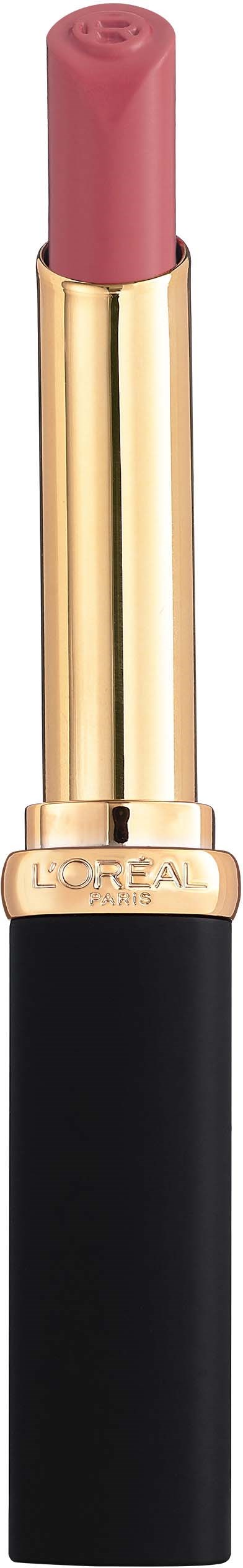 Ein rosa Lippenstift in goldener und schwarzer Hülle.