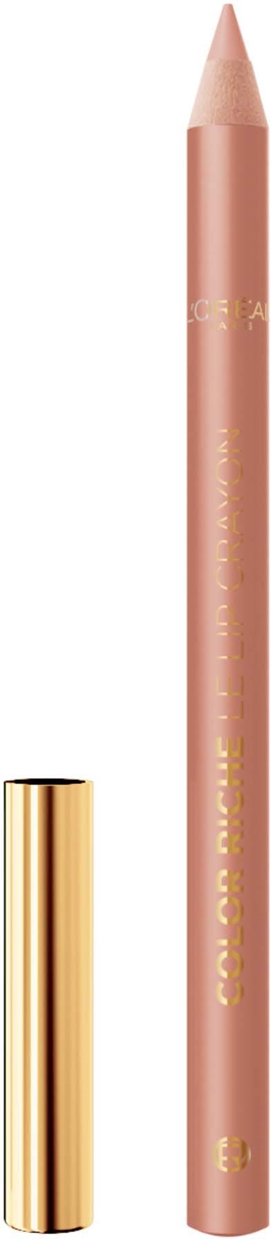 Ein rosa, stiftförmiges Make-up-Produkt mit goldener Schrift und goldener Kappe.