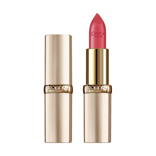 Ett läppstift i ett guld- och beige rör med en rosa nyans. Märket är L'Oréal Paris.