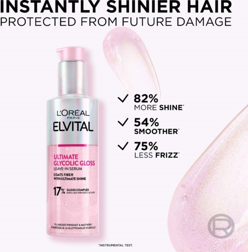 Loreal Paris Elvital Glycolic Gloss Ultimate Leave-in Serum For Dull Hair 150 ml