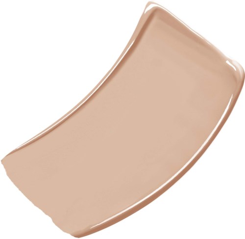 En beige/tan rektangulär behållare med rundade kanter, lätt tiltfed.