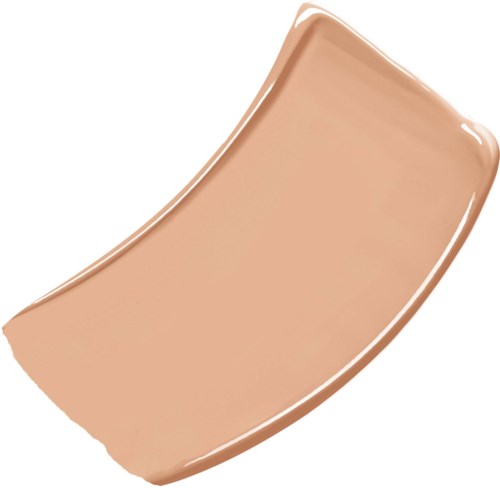 En slät, kurvig beige makeup-svamp eller blending beauty blender.