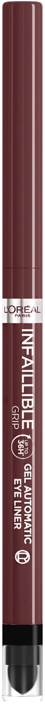 Ein brauner Lippenkonturenstift mit schwarzer Spitze und Beschriftung "Infallible Lip Liner".