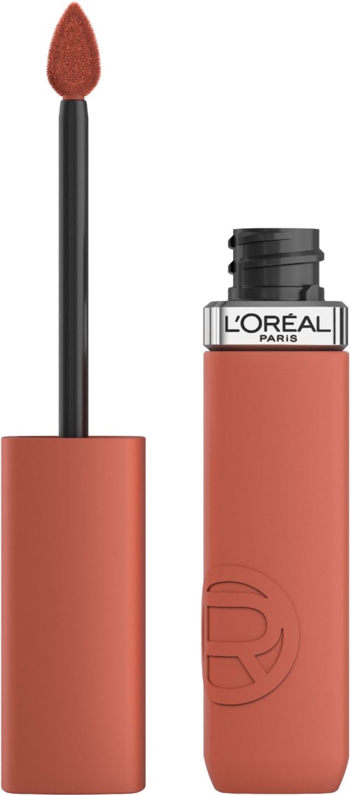 L'Oréal Lipgloss mit Applikator und Deckel, in einer rosa Verpackung, kein aufgetragenes Lipgloss.