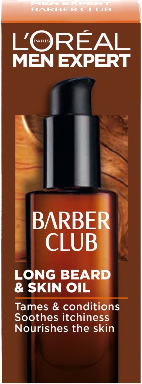 Butelka oleju do brody i skóry od L'Oréal Men Expert, do ujarzmiania brody i łagodzenia skóry.