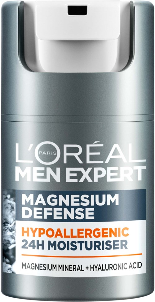 L'Oreal Men Expert magnesium deodorant spray met hypoallergene 24-uurs moisturizer. Bevat magnesium mineraal en hyaluronzuur.