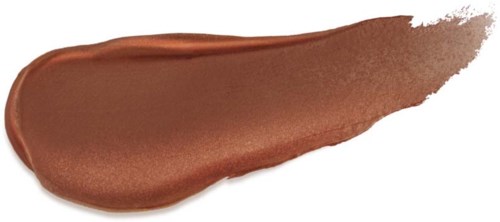 Emaal of lippenstift met glanzend uiterlijk en een taps toelopende, beschadigde rand.