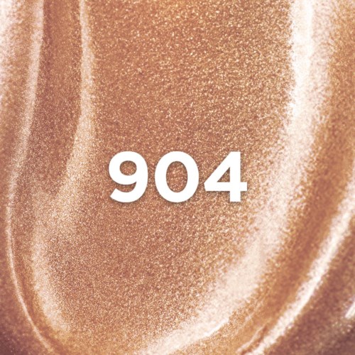 Het nummer '904' staat in het midden op een textuurrijke, goudbruine achtergrond met glanzende, golvende patronen.